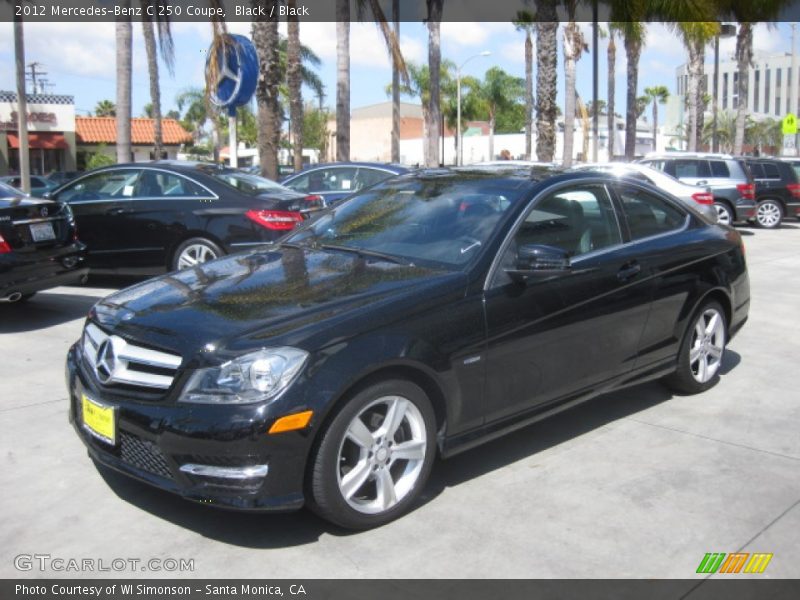Black / Black 2012 Mercedes-Benz C 250 Coupe