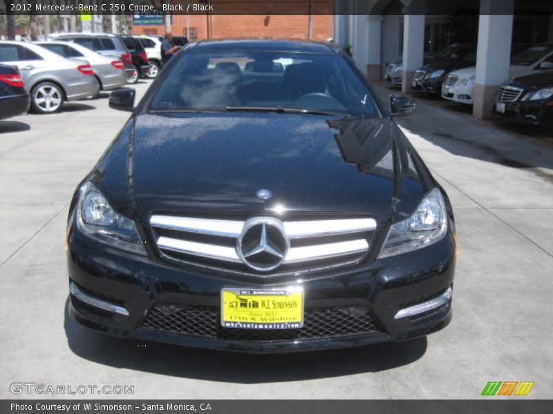 Black / Black 2012 Mercedes-Benz C 250 Coupe