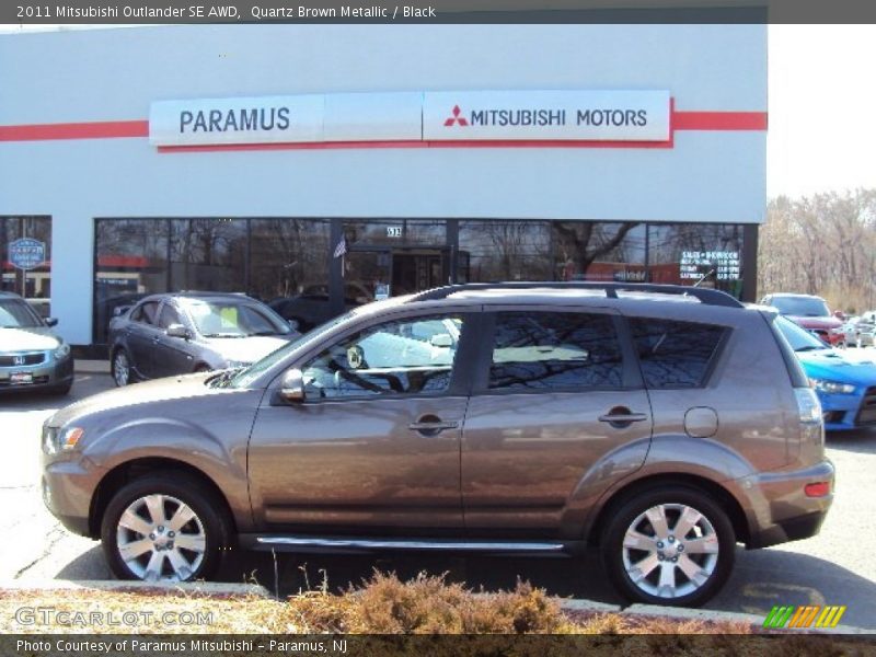 Quartz Brown Metallic / Black 2011 Mitsubishi Outlander SE AWD