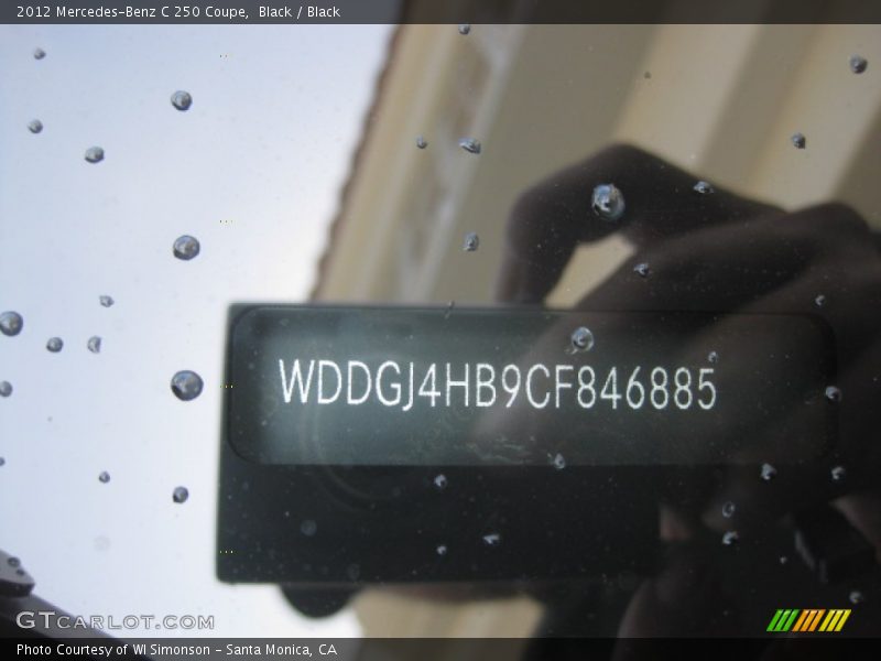 Black / Black 2012 Mercedes-Benz C 250 Coupe