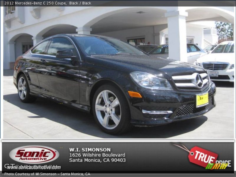 Black / Black 2012 Mercedes-Benz C 250 Coupe