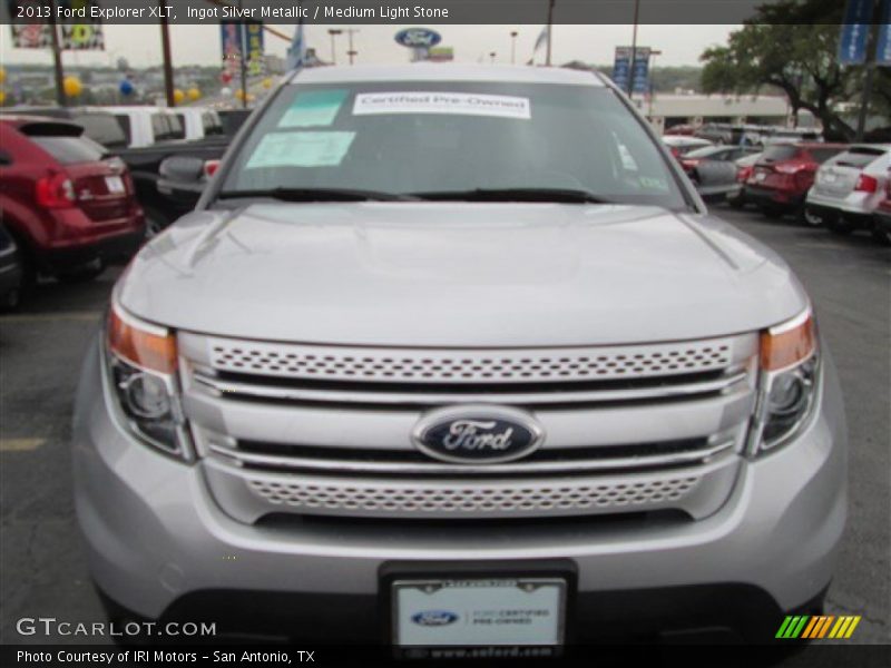 Ingot Silver Metallic / Medium Light Stone 2013 Ford Explorer XLT