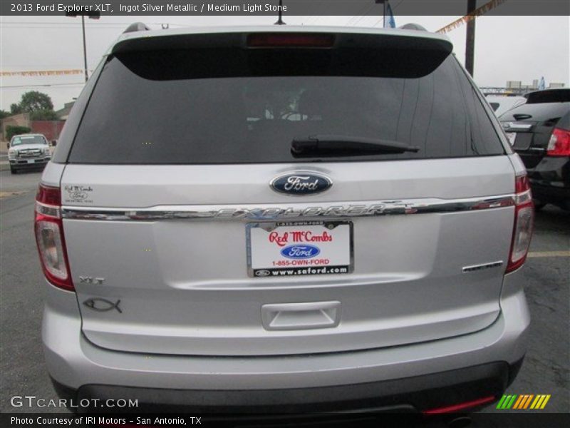 Ingot Silver Metallic / Medium Light Stone 2013 Ford Explorer XLT