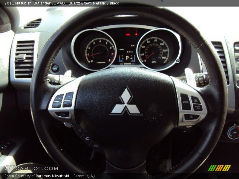 Quartz Brown Metallic / Black 2011 Mitsubishi Outlander SE AWD