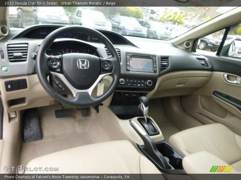  2012 Civic EX-L Sedan Beige Interior