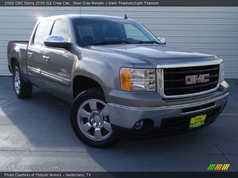 Steel Gray Metallic / Dark Titanium/Light Titanium 2009 GMC Sierra 1500 SLE Crew Cab