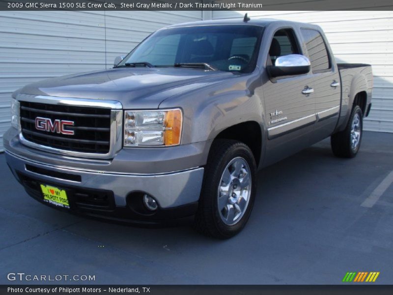 Steel Gray Metallic / Dark Titanium/Light Titanium 2009 GMC Sierra 1500 SLE Crew Cab