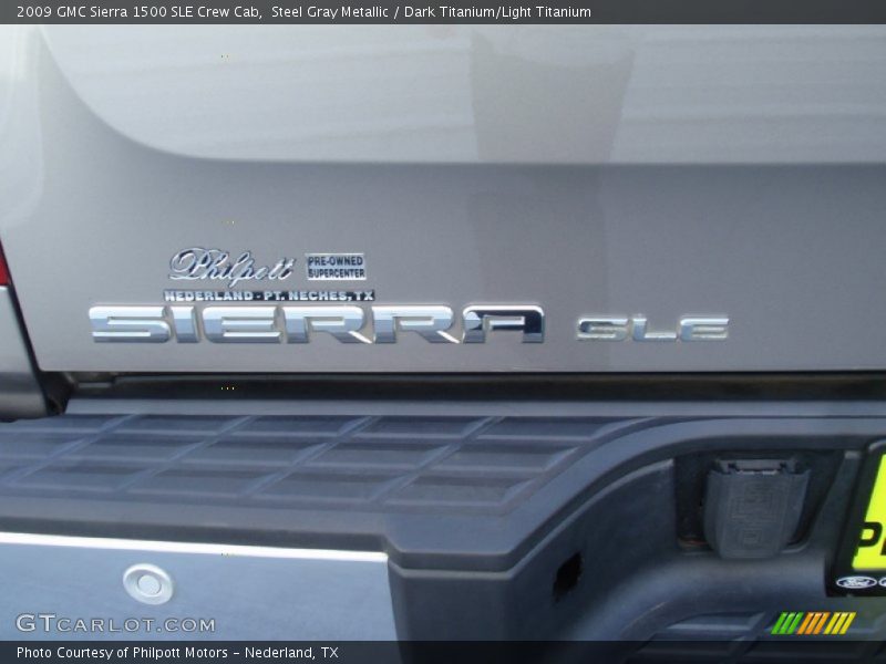 Steel Gray Metallic / Dark Titanium/Light Titanium 2009 GMC Sierra 1500 SLE Crew Cab