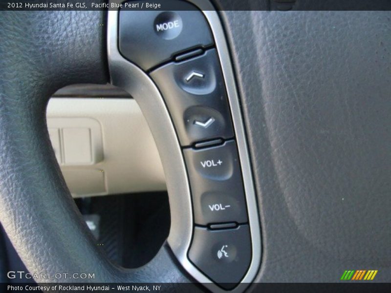 Pacific Blue Pearl / Beige 2012 Hyundai Santa Fe GLS