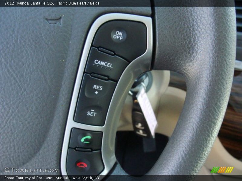 Pacific Blue Pearl / Beige 2012 Hyundai Santa Fe GLS