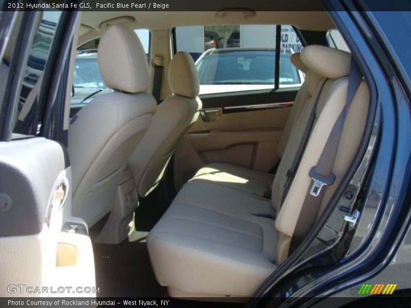 Pacific Blue Pearl / Beige 2012 Hyundai Santa Fe GLS