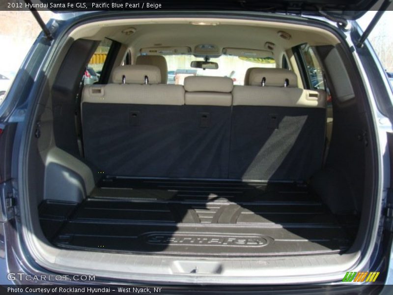 Pacific Blue Pearl / Beige 2012 Hyundai Santa Fe GLS