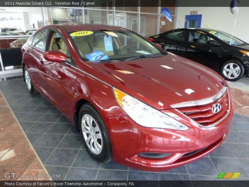 Venetian Red / Camel 2011 Hyundai Sonata GLS