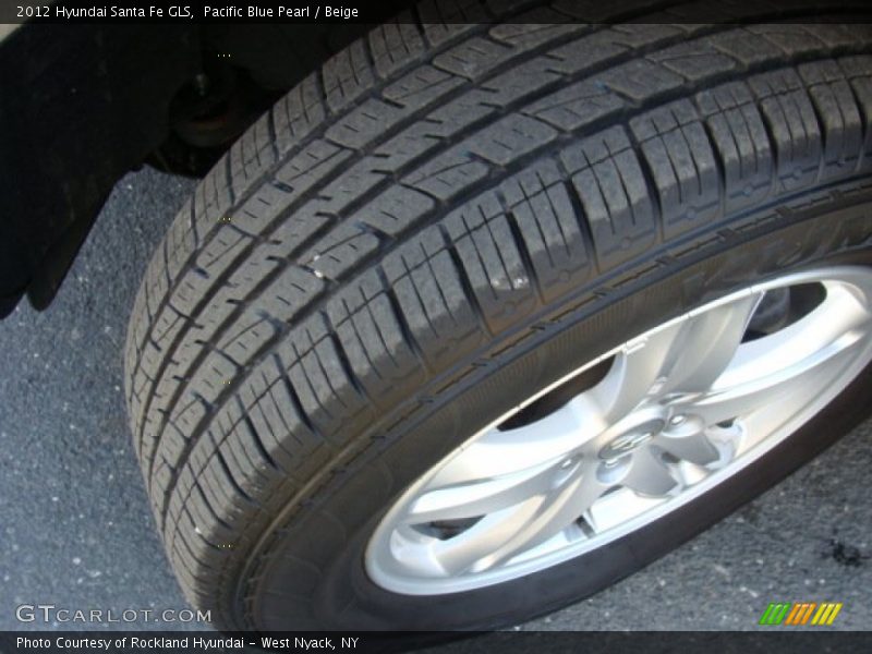 Pacific Blue Pearl / Beige 2012 Hyundai Santa Fe GLS