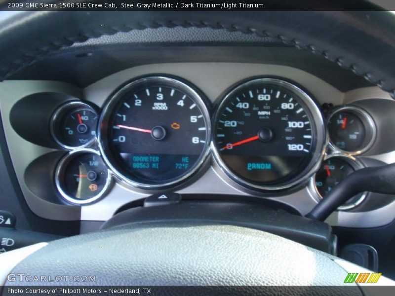 Steel Gray Metallic / Dark Titanium/Light Titanium 2009 GMC Sierra 1500 SLE Crew Cab