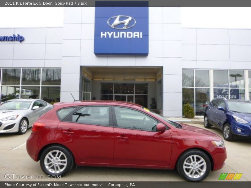 Spicy Red / Black 2011 Kia Forte EX 5 Door