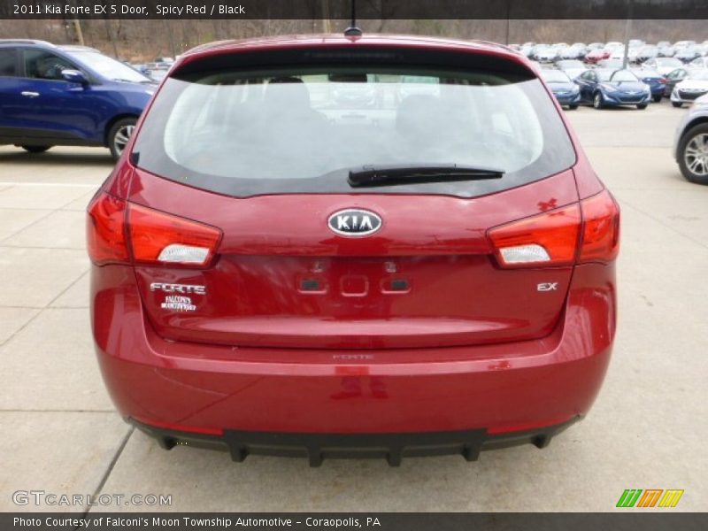 Spicy Red / Black 2011 Kia Forte EX 5 Door