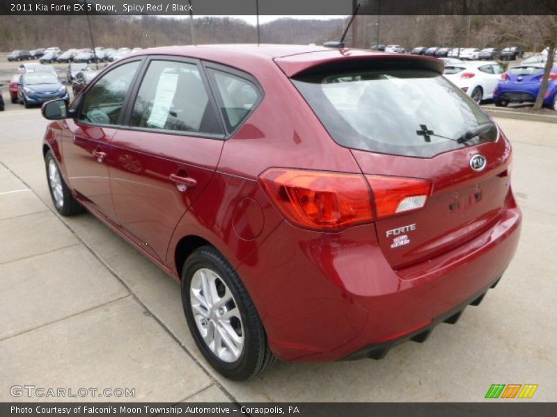 Spicy Red / Black 2011 Kia Forte EX 5 Door