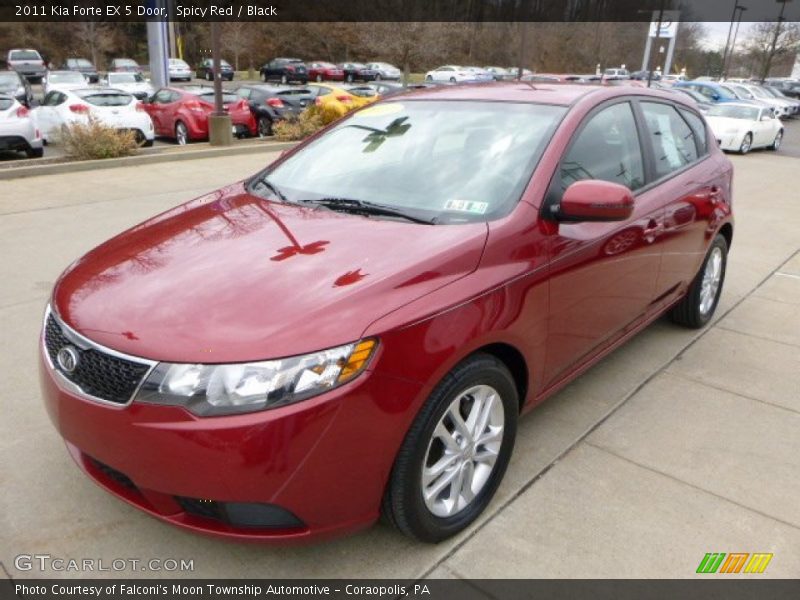 Spicy Red / Black 2011 Kia Forte EX 5 Door