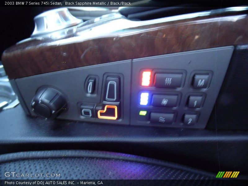 Black Sapphire Metallic / Black/Black 2003 BMW 7 Series 745i Sedan