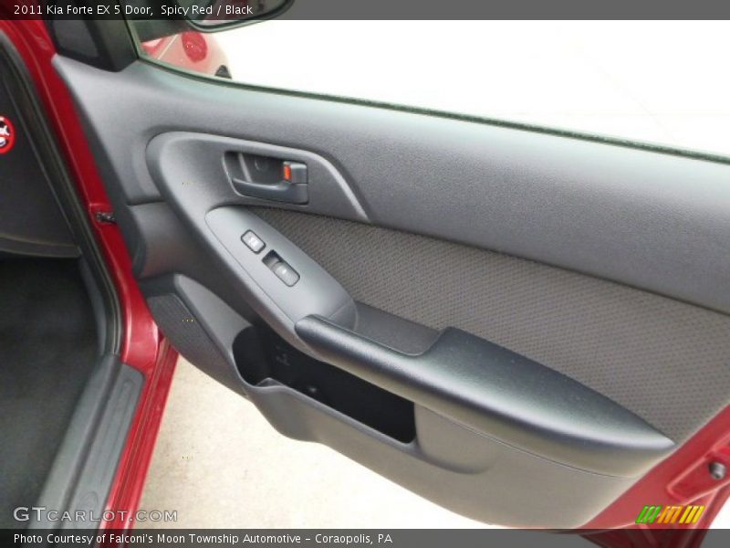 Spicy Red / Black 2011 Kia Forte EX 5 Door