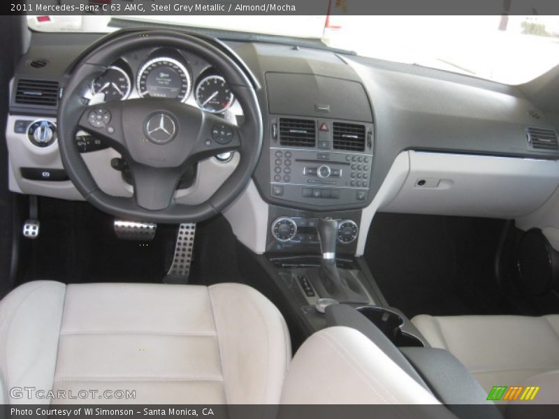 Steel Grey Metallic / Almond/Mocha 2011 Mercedes-Benz C 63 AMG