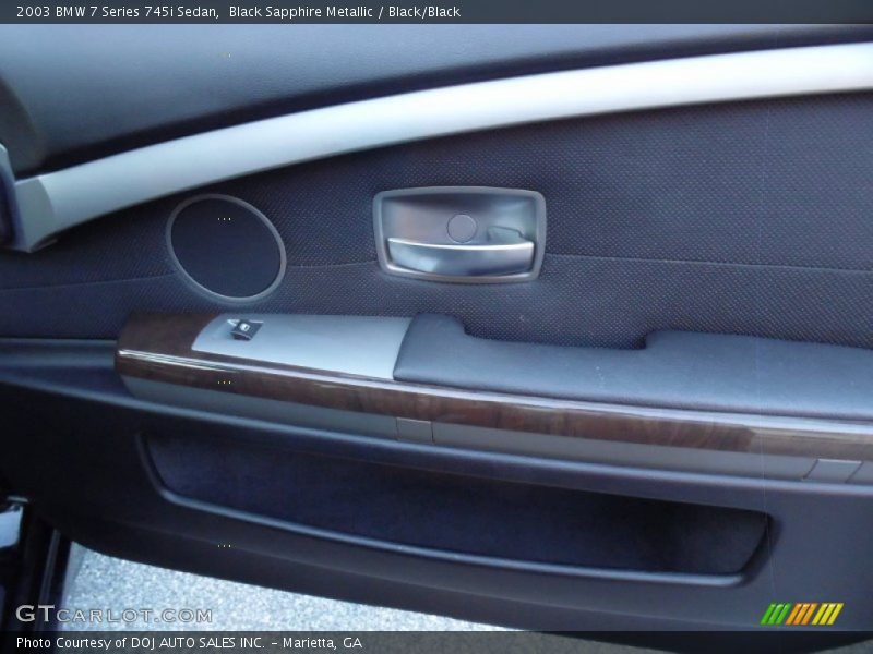 Black Sapphire Metallic / Black/Black 2003 BMW 7 Series 745i Sedan