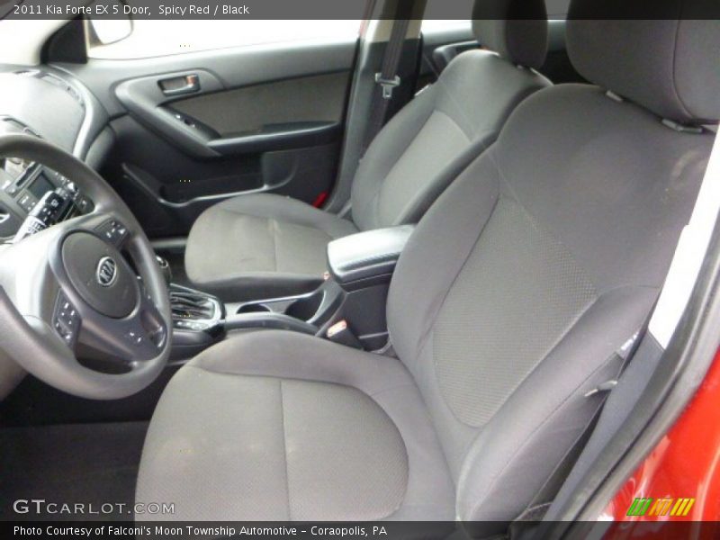 Spicy Red / Black 2011 Kia Forte EX 5 Door