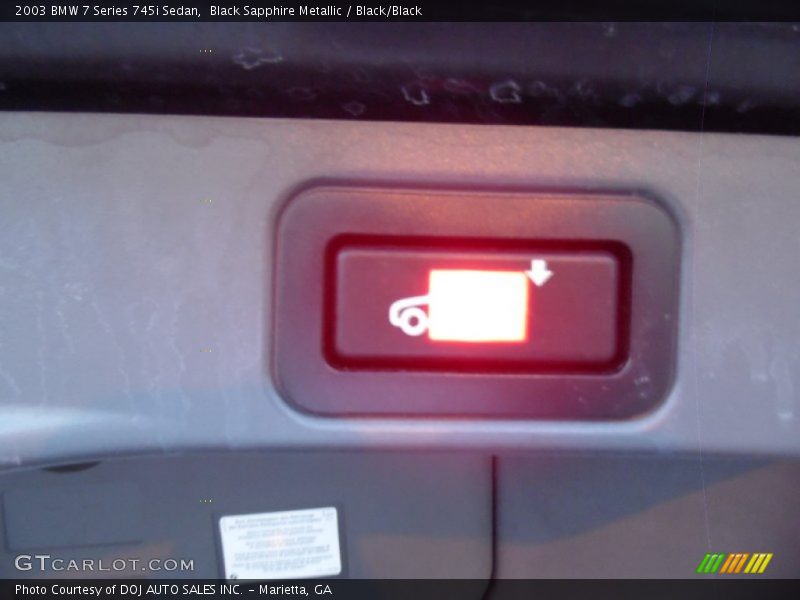 Black Sapphire Metallic / Black/Black 2003 BMW 7 Series 745i Sedan