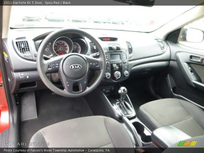 Spicy Red / Black 2011 Kia Forte EX 5 Door