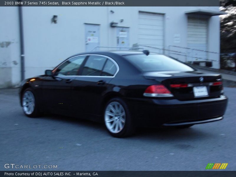 Black Sapphire Metallic / Black/Black 2003 BMW 7 Series 745i Sedan