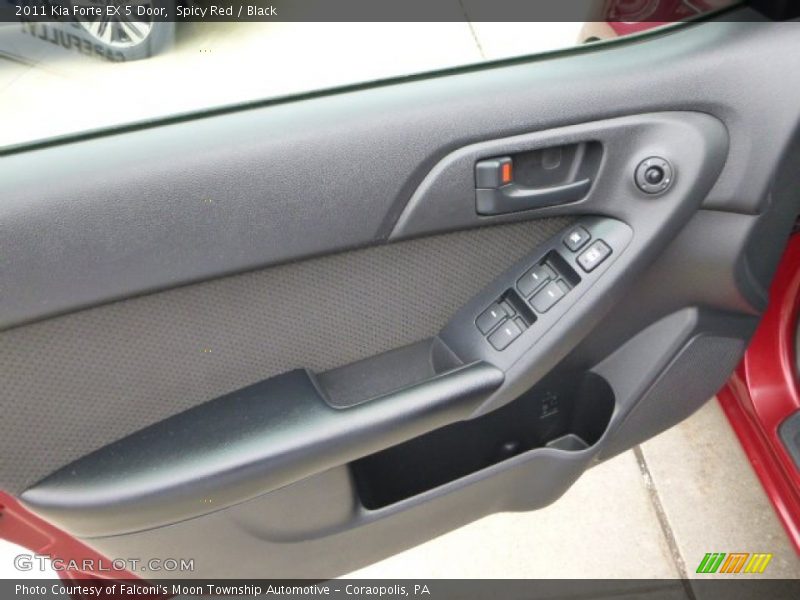 Spicy Red / Black 2011 Kia Forte EX 5 Door