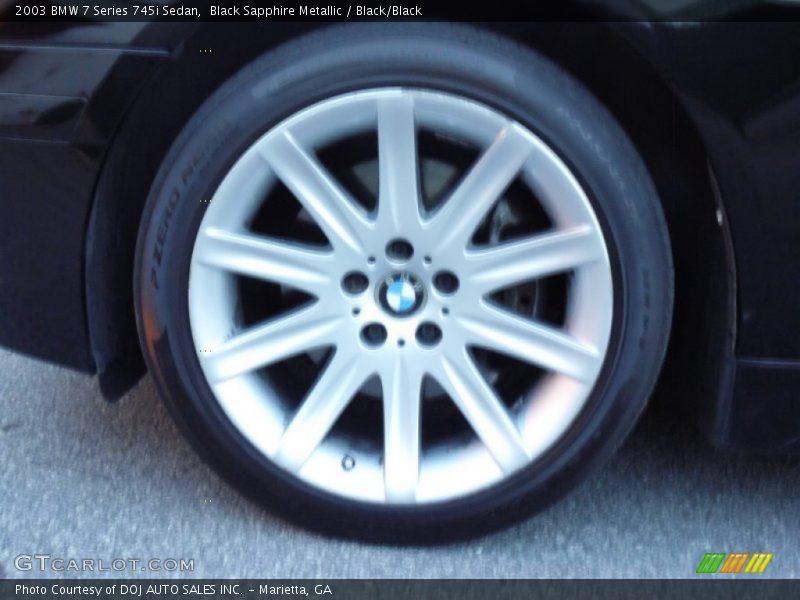 Black Sapphire Metallic / Black/Black 2003 BMW 7 Series 745i Sedan