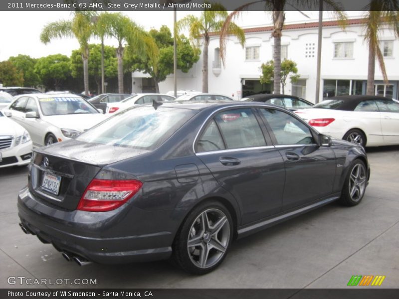 Steel Grey Metallic / Almond/Mocha 2011 Mercedes-Benz C 63 AMG