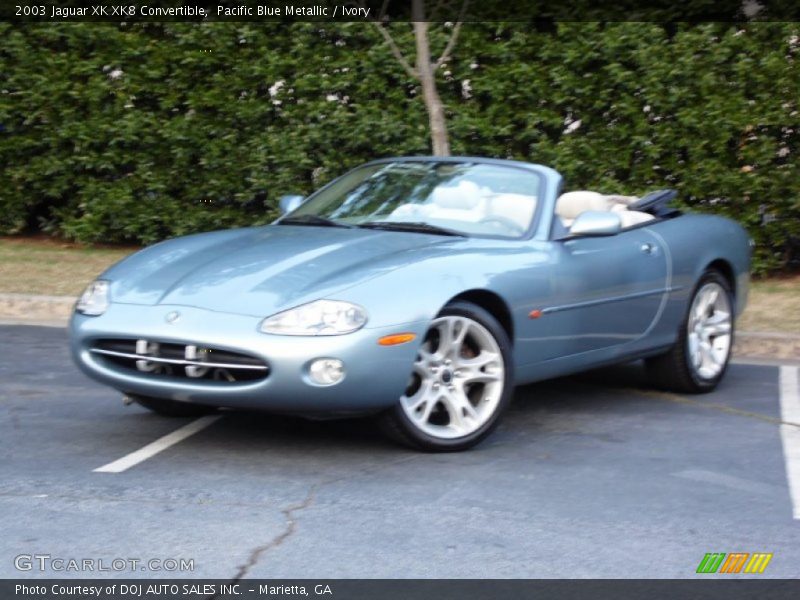 Pacific Blue Metallic / Ivory 2003 Jaguar XK XK8 Convertible