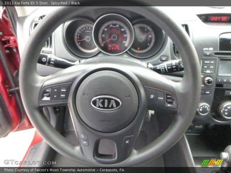 Spicy Red / Black 2011 Kia Forte EX 5 Door
