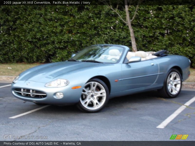Pacific Blue Metallic / Ivory 2003 Jaguar XK XK8 Convertible