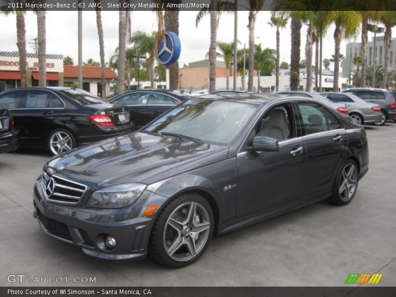 Steel Grey Metallic / Almond/Mocha 2011 Mercedes-Benz C 63 AMG