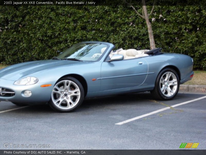 Pacific Blue Metallic / Ivory 2003 Jaguar XK XK8 Convertible