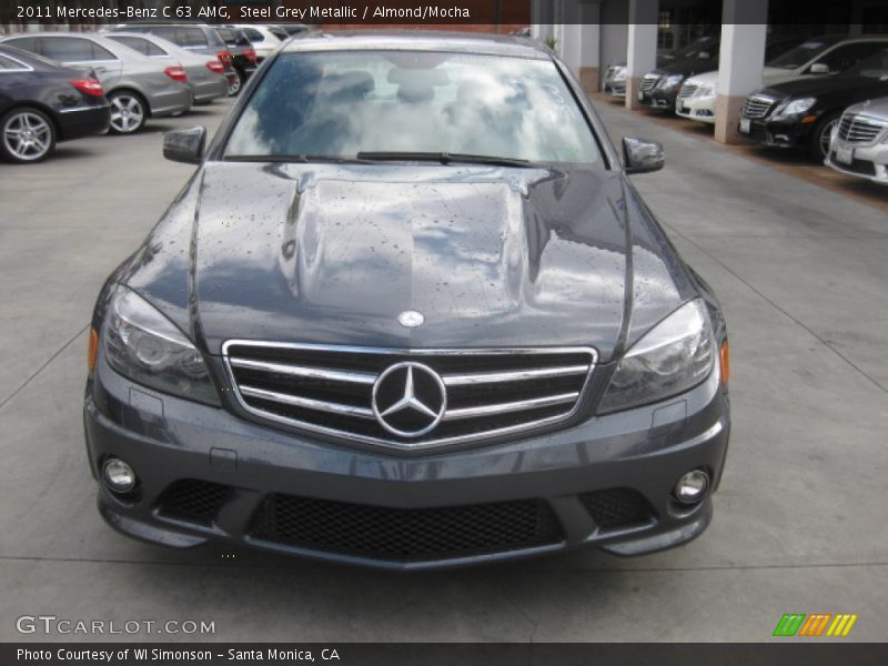 Steel Grey Metallic / Almond/Mocha 2011 Mercedes-Benz C 63 AMG