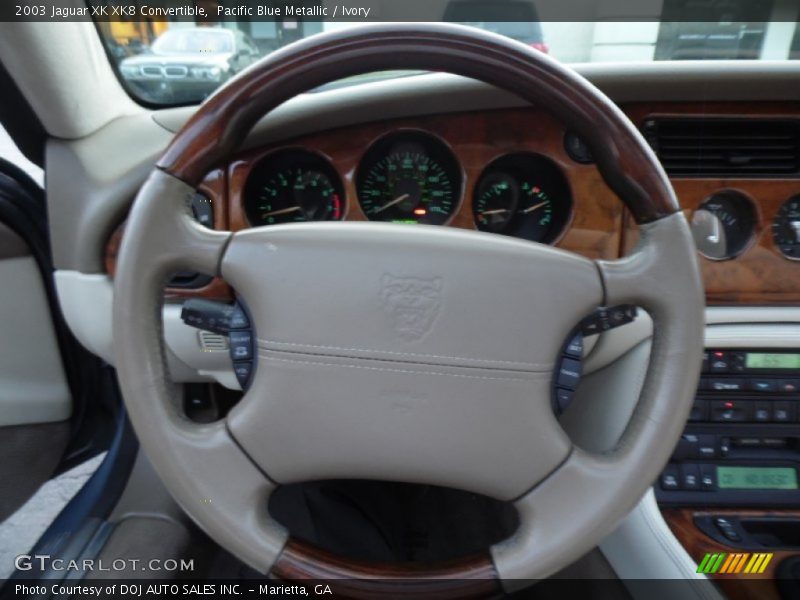 Pacific Blue Metallic / Ivory 2003 Jaguar XK XK8 Convertible