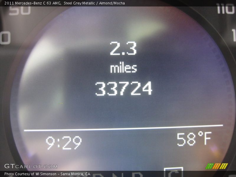 Steel Grey Metallic / Almond/Mocha 2011 Mercedes-Benz C 63 AMG