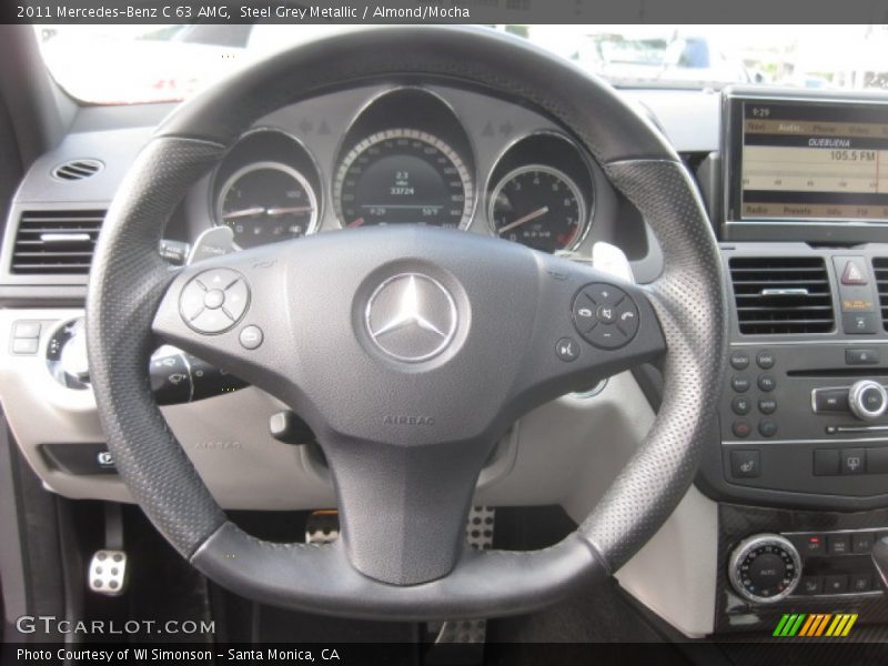 Steel Grey Metallic / Almond/Mocha 2011 Mercedes-Benz C 63 AMG