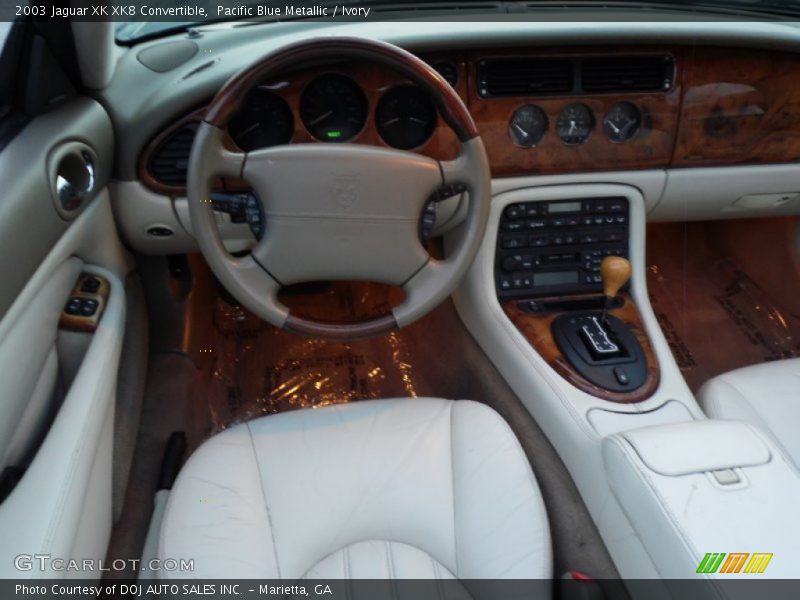 Pacific Blue Metallic / Ivory 2003 Jaguar XK XK8 Convertible