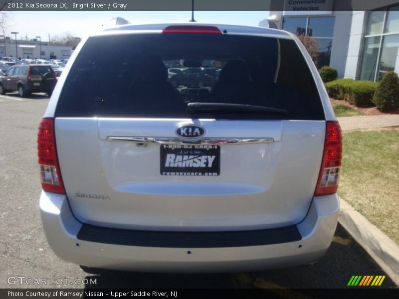 Bright Silver / Gray 2012 Kia Sedona LX