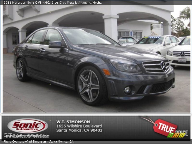 Steel Grey Metallic / Almond/Mocha 2011 Mercedes-Benz C 63 AMG