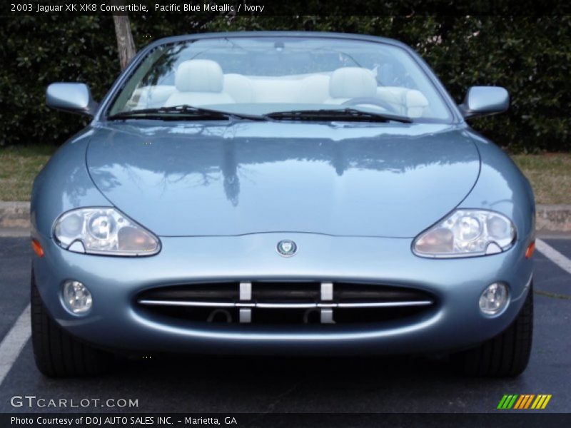 Pacific Blue Metallic / Ivory 2003 Jaguar XK XK8 Convertible