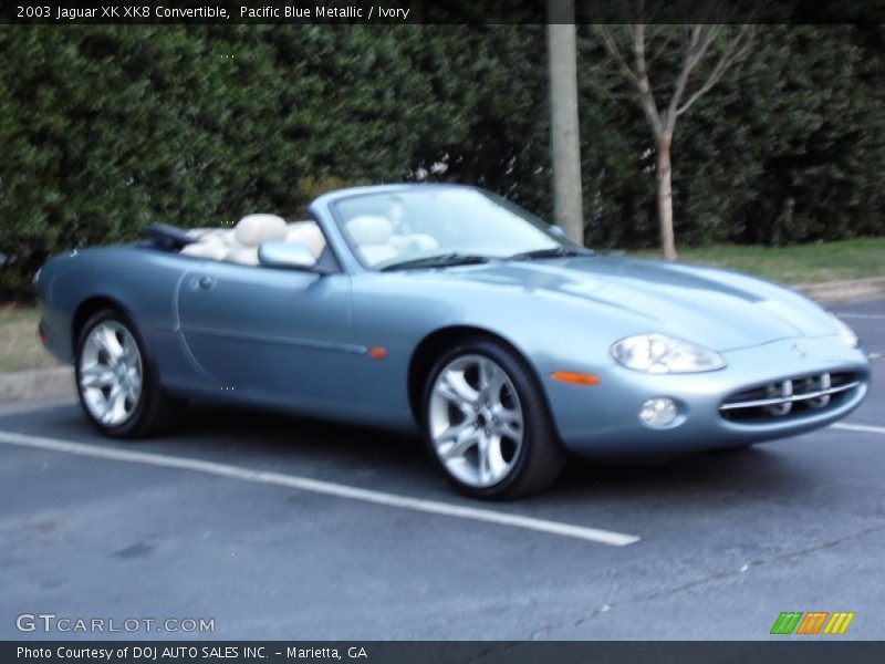 Pacific Blue Metallic / Ivory 2003 Jaguar XK XK8 Convertible