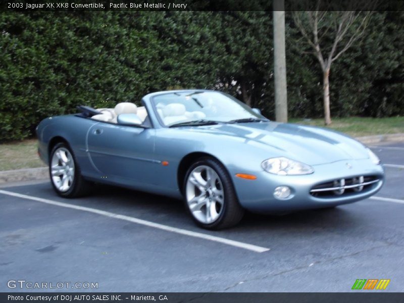 Pacific Blue Metallic / Ivory 2003 Jaguar XK XK8 Convertible