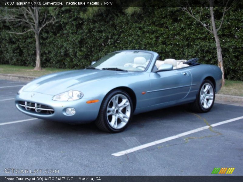 Pacific Blue Metallic / Ivory 2003 Jaguar XK XK8 Convertible
